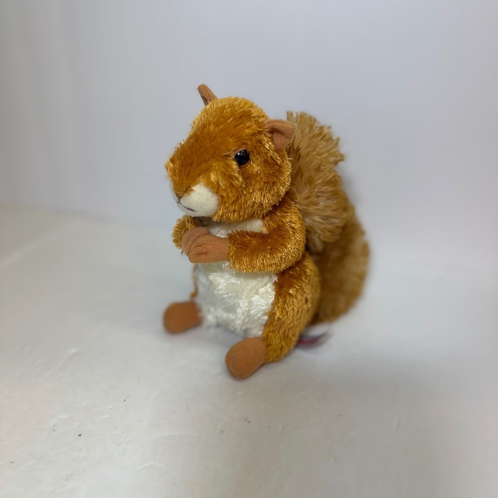 Aurora World Squirrel Plush Stuffed Animal Brown White Bushy Tail 7 inch